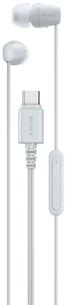 Căști cu microfon Sony - IEREX15C, USB-C, alb