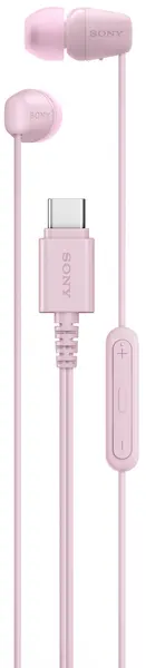 Căști cu microfon Sony - IEREX15C, USB-C, roz