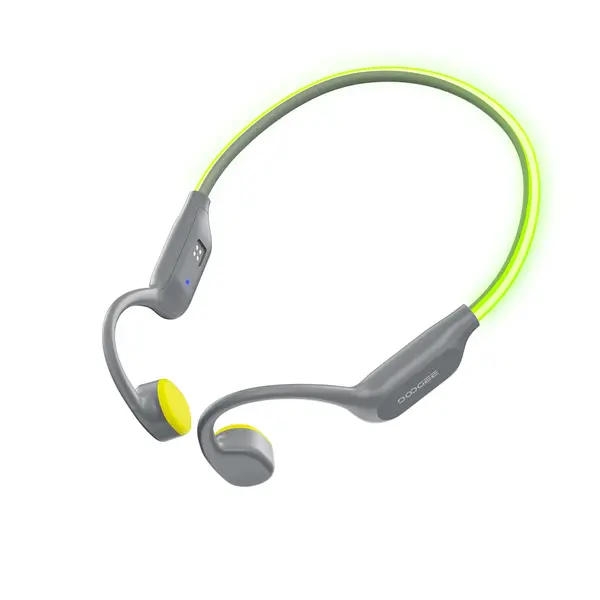 Casti DOOGEE BoneBeat Swim Ray, Gri, Bone Conduction, Bluetooth, Waterproof IPX8, Memorie MP3, Autonomie pana la 8h