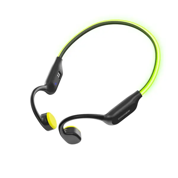 Casti DOOGEE BoneBeat Swim Ray, Negre, Bone Conduction, Bluetooth, Waterproof IPX8, Memorie MP3, Autonomie pana la 8h