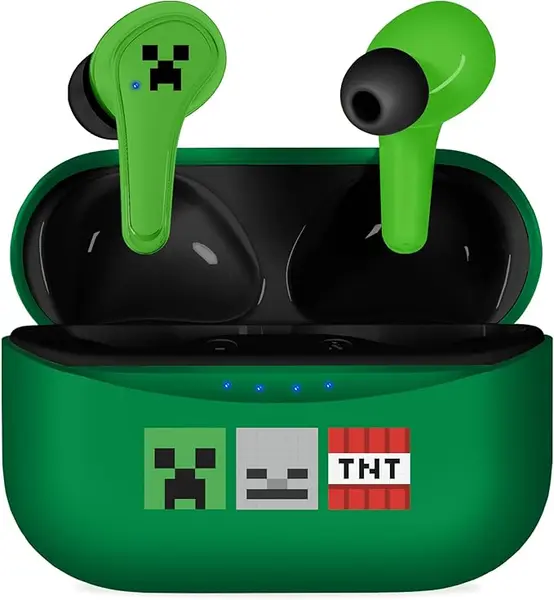 Căști fără fir OTL Technologies - Minecraft Icons Green, TWS, verde
