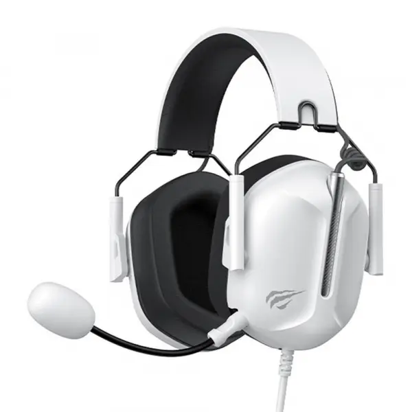 Casti Gaming 3.5mm HAVIT H2033d, 2.2m, Albe