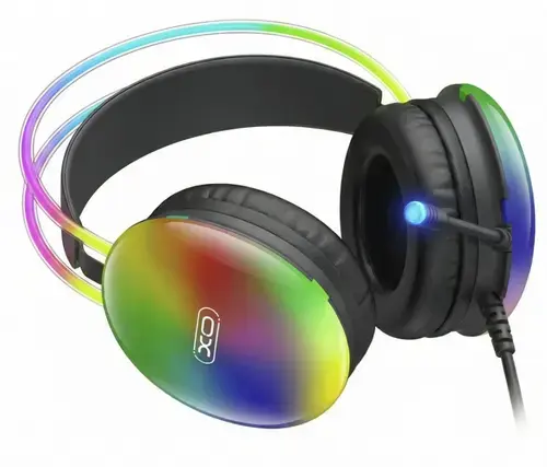 Casti Gaming 3.5mm XO Design GE11, RGB, Negre