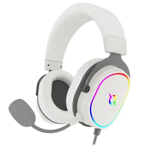 Casti Gaming AQIRYS Altair, iluminare RGB, USB (Alb)