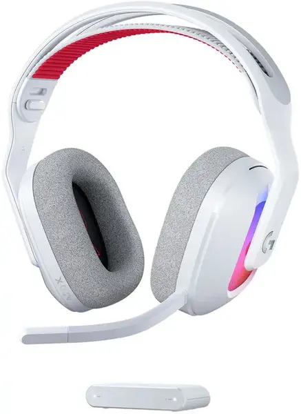 Casti Gaming fara fir Logitech ASTRO A20 X, LIGHTSPEED Wireless/Bluetooth, Microfon, Autonomie 40/90 ore, Multiplatforma (Alb)