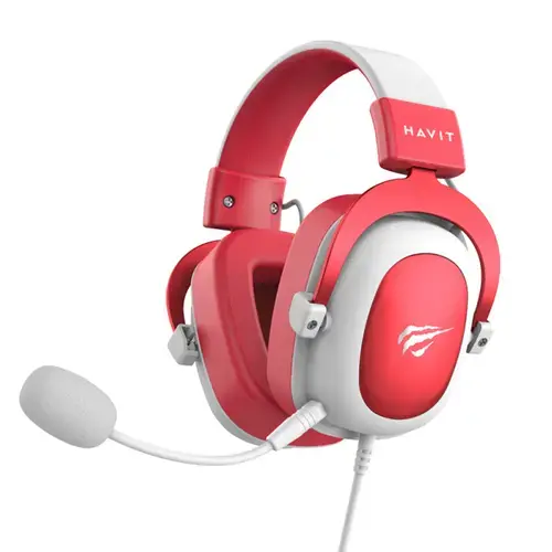 Casti Gaming HAVIT H2002D, Jack 3.5 mm (Rosu/Alb)