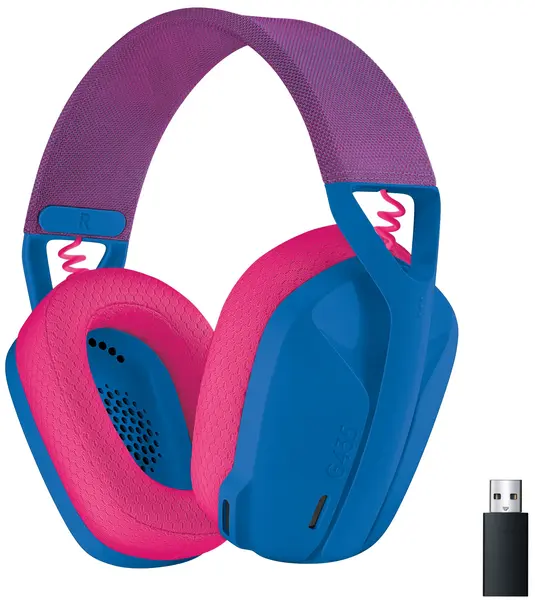 Căști gaming Logitech - G435, wireless, albastre