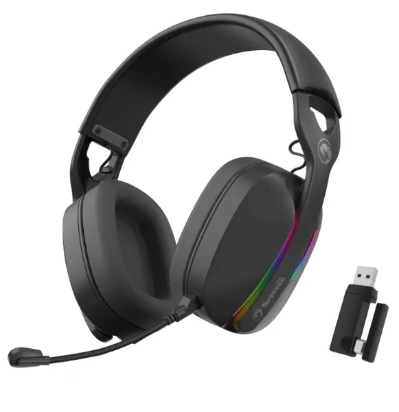Căști gaming Marvo - Pulz 70W, wireless, negre