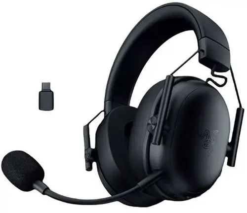 Casti Gaming Razer Blackshark V3 X Hyperspeed, Over-Ear, 2.4G/Bluetooth/USB, TriForce 50mm, Microfon HyperClear Cardioid 9.9mm, Autonomie 70 ore (Negru)