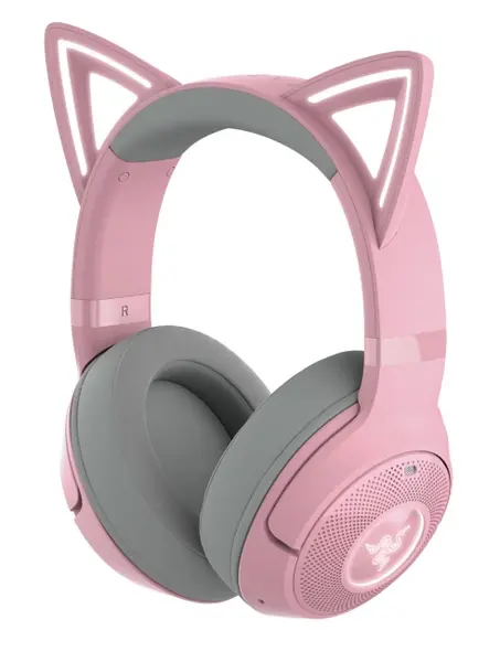 Căști gaming Razer - Kraken Kitty BT V2, fără fir, Quartz Ed.