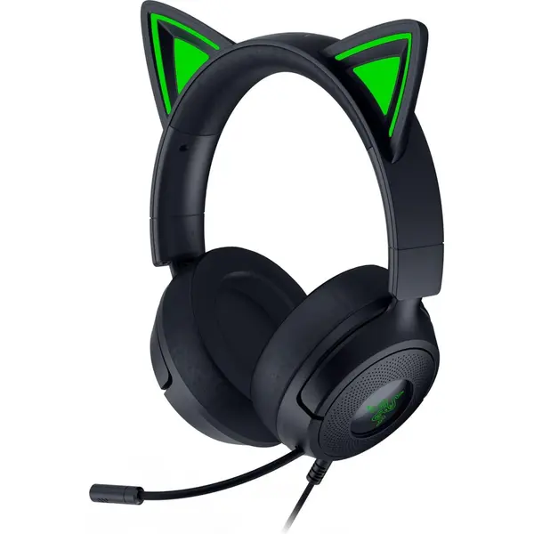 Casti gaming Razer Kraken Kitty V3 X, Sunet 7.1, Negru