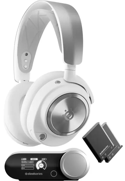 Căști gaming SteelSeries - Arctis Nova Pro WL P, PS, albe