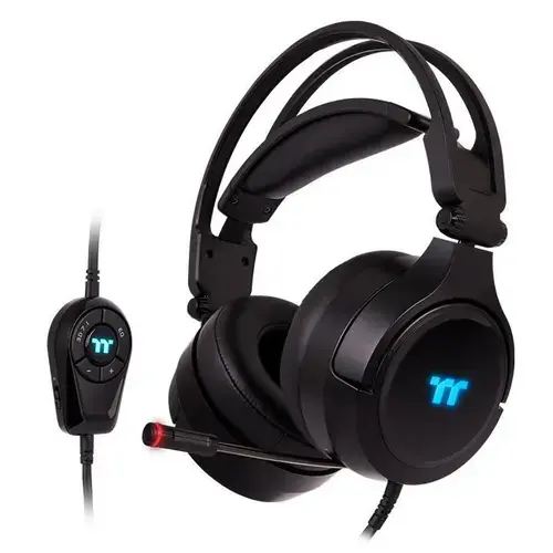 Casti gaming Thermaltake RIING Pro RGB 7.1 iluminare RGB, Microfon, USB (Negru)