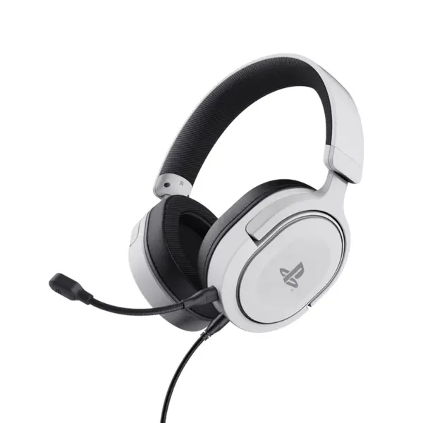 Casti gaming Trust GXT 498 Forta, Microfon, PS5/PC, Alb