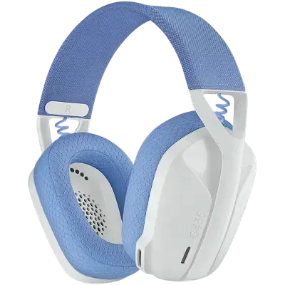Casti Gaming Wireless LOGITECH G435 LIGHTSPEED, Bluetooth (Alb)