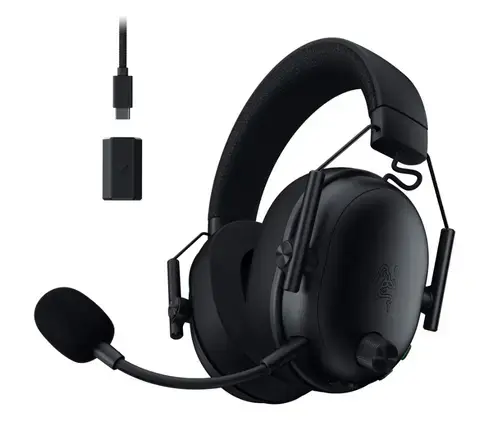 Casti Gaming Wireless Razer BlackShark V3, 2.4G/Bluetooth/USB, Driver TriForce Gen-2, Over-Ear, Microfon HyperClear Super Wideband, Compatibil PS5, PS4, PC, Mac (Negru)