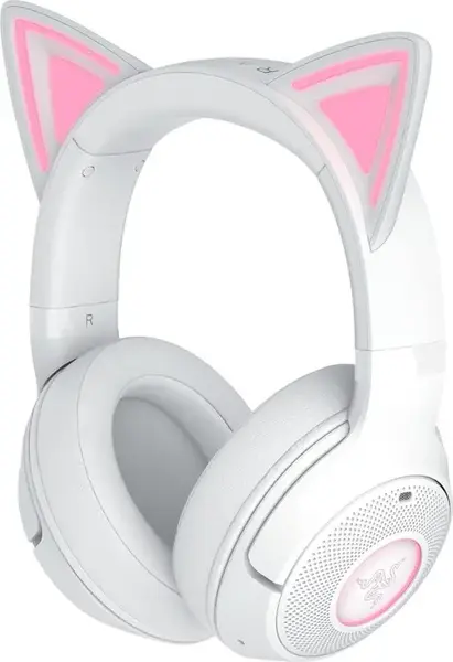 Casti Gaming Wireless Razer Kraken Kitty V2 BT, Bluetooth, Iluminare Razer Chroma RGB, Microfon (Alb)