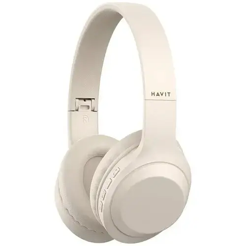 Casti HAVIT H628BT, pliabile, bluetooth, 3.5 mm jack (Bej)