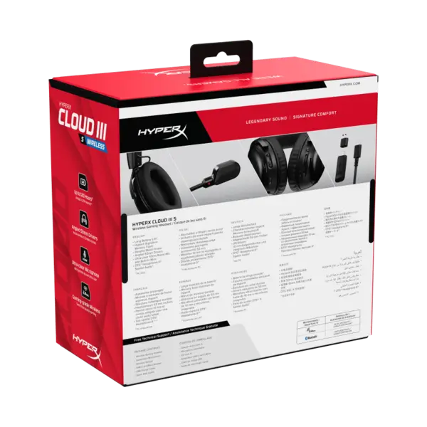 Casti HP HyperX Cloud III S WS, ng-rosu Casti HP HyperX Cloud III S WS, ng-rosu