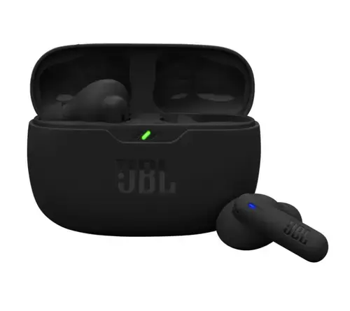 Casti In-Ear JBL Wave Beam 2, True Wireless, Bluetooth, ANC, IP54, Autonomie 5.5 ore/40 ore, Multi-Point (Negru)