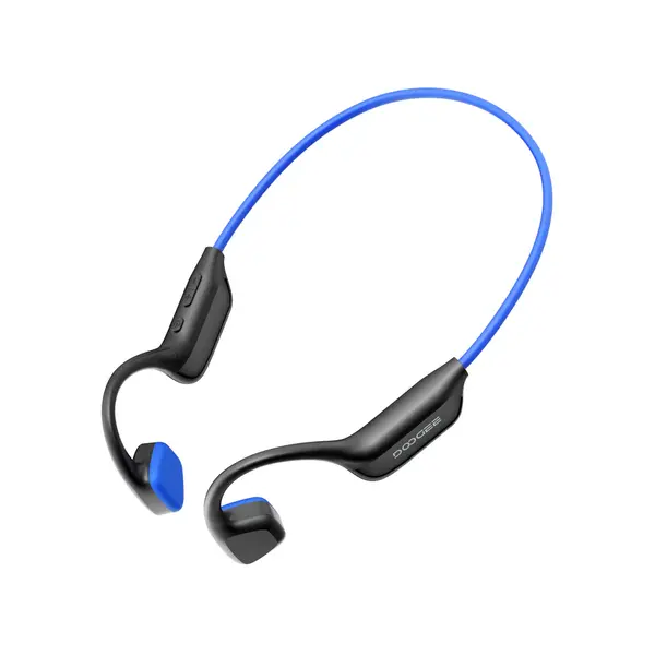 Casti Open-Ear DOOGEE BoneBeat Run Digital, Albastru, Bluetooth 6.0, LED Display, IP67, 10h Autonomie, Dual Device