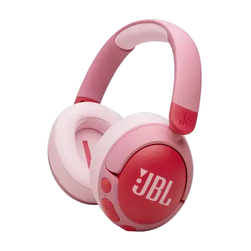 Casti Over-Ear JBL Junior 470NC, Wireless, Bluetooth, Noise Cancelling si microfon incorporat, Autonomie 28h, Roz