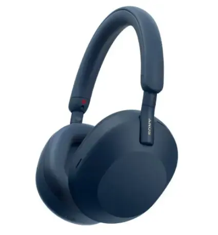 Casti Over the Ear Sony WH-1000XM5L, Wireless, Bluetooth, Noise cancelling, Autonomie baterie 30 ore, Microfon (Albastru)