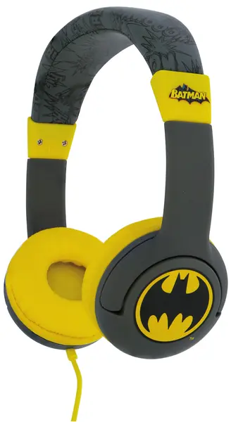 Căști pentru copii OTL Technologies - Batman, gri/galbene