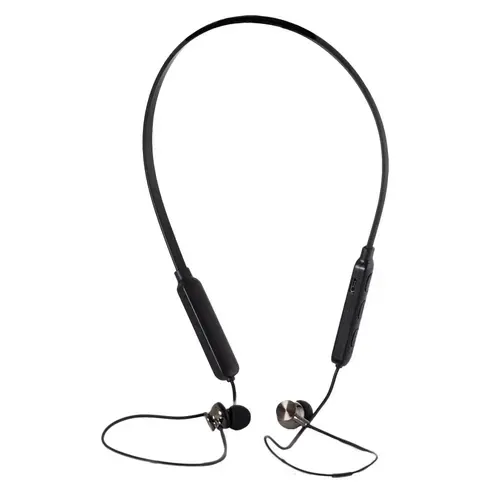 Casti Spacer wireless pentru smartphone SPBH-SPORTY, intraauriculare cu fir de legatura, microfon pe fir, Bluetooth 5.0, Negru