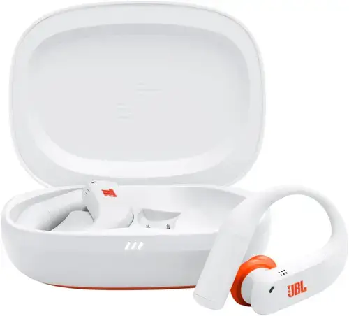 Casti sport in-ear JBL Endurance Peak 4, True Wireless, Noise Cancelling, IP68, 6 Microfoane, Redare pana la 48 h, Alb