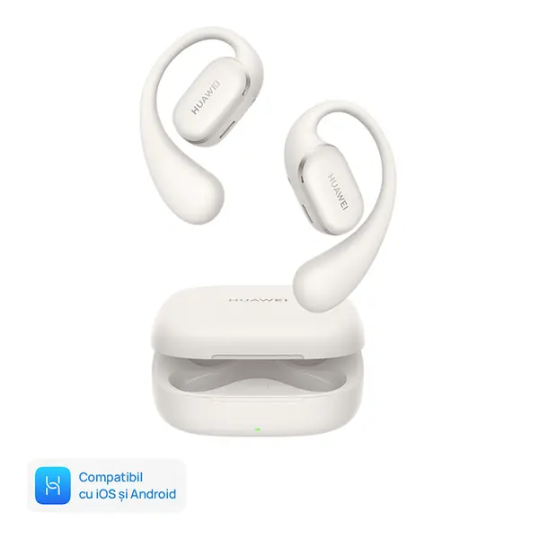 Casti sport Open-Ear Huawei FreeArc, True Wireless, Bluetooth, AI Call Noise Cancellation, Gri