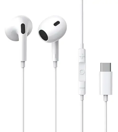 Casti Stereo Baseus Encok CZ17, USB-C, Microfon (Alb)
