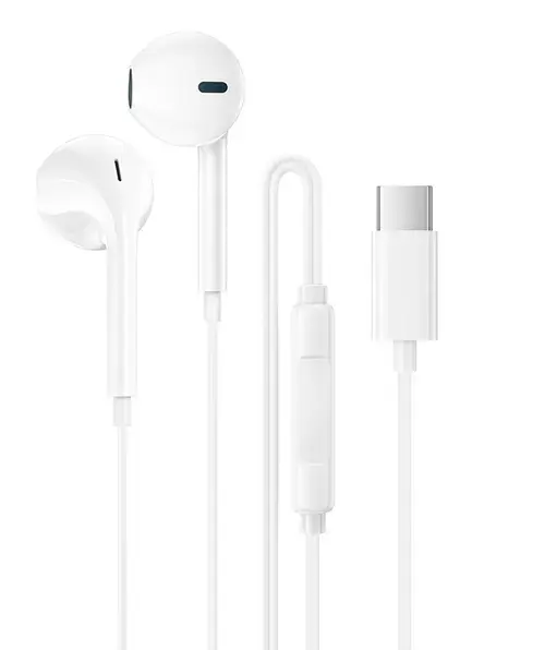 Casti Stereo Borofone BM100 Fuente, USB-C, Alb