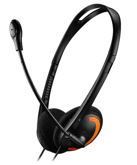 Casti Stereo Canyon CNS-CHS01BO, Microfon (Negru/Portocaliu)