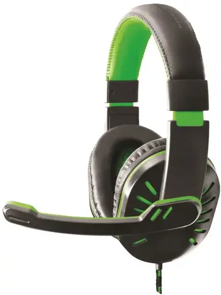 Casti Stereo Esperanza CROW EGH330G, Microfon (Negru/Verde)