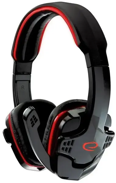 Casti Stereo Esperanza Raven EGH310R, Microfon (Negru/Rosu)