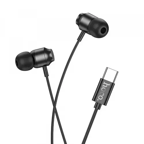 Casti Stereo HOCO M122, USB-C, Microfn (Negru)