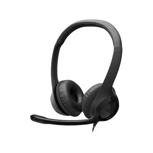 Casti Stereo Logitech H390, USB-C, Microfon cu anulare zgomot, Compatibilitate multi-platforma (Negru)