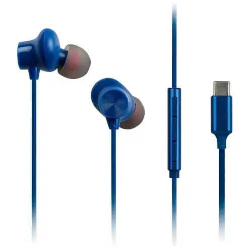 Casti Stereo Panasonic RP-TCM225DEW, Microfon, USB-C (Albastru)