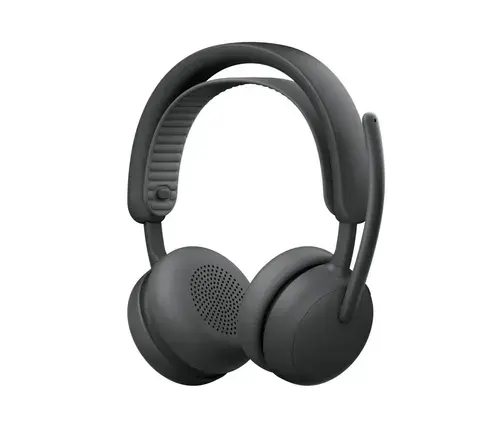 Casti Stereo PC Logitech Zone Wireless 2 ES, Bluetooth, Microfon, Autonomie 25/48 ore, ANC (Negru)
