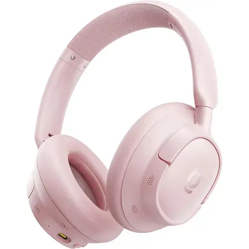 Casti Stereo Wireless Baseus Bass BH1 NC, Bluetooth 6.0, Hybrid ANC, Autonomie 80 de ore, 5 Microfoane ENC cu AI (Roz)
