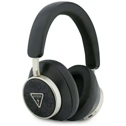 Casti Stereo Wireless Guess 4G Gold Triangle Logo, Bluetooth, A2DP, Negru