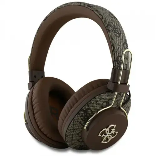 Casti Stereo Wireless Guess 4G Metal Logo, Bluetooth, A2DP, Maro