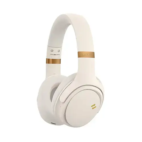 Casti Stereo Wireless HAVIT H630BT PRO, Bluetooth, ANC, Autonomie pana la 50 de ore (Crem)