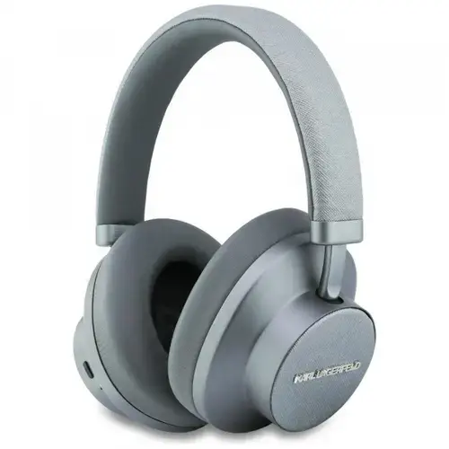 Casti Stereo Wireless Karl Lagerfeld Saffiano Elongated, Bluetooth, A2DP, ANC, Gri