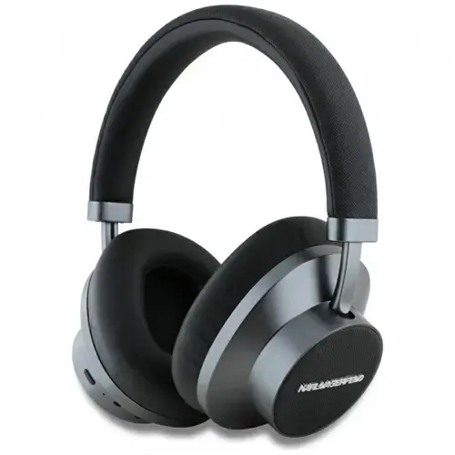Casti Stereo Wireless Karl Lagerfeld Saffiano Elongated, Bluetooth, A2DP, ANC, Negru