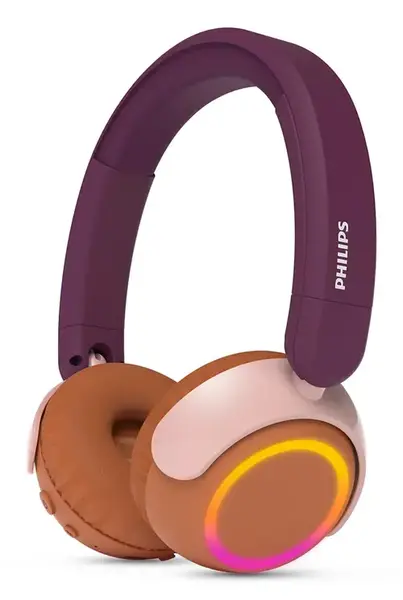 Casti Stereo Wireless On-Ear Philips Seria 4000 TAK4200MP/00, Bluetooth, Autonomie 45 ore, Microfon (Mov/Roz)