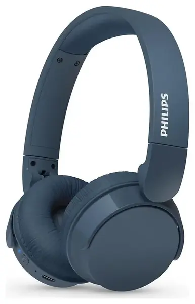 Casti Stereo Wireless Philips Seria 4000 TAH4209BL/00, Bluetooth, Autonomie 55 ore, Gestionare apeluri, Microfon (Albastru)