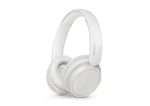 Casti Stereo Wireless Philips TAH5209WT/00, Bluetooth, Microfon, Autonomie 65 ore (Alb)