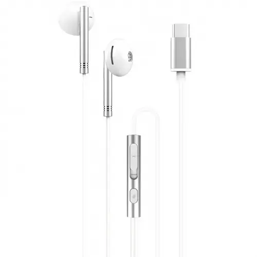 Casti Stereo XO Design EP29, USB-C, Argintiu